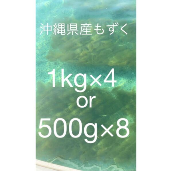2025年産 沖縄県産 もずく(塩蔵) 1kgパック×4 漁師直送 送料無料