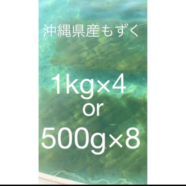 2025年産 沖縄県産 もずく(塩蔵) 1kgパック×4 漁師直送 送料無料