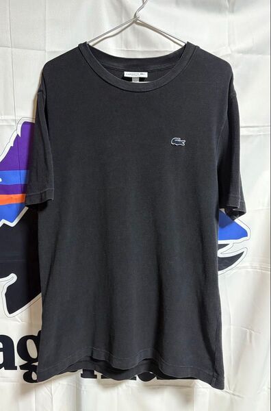 ラコステ LACOSTE ブラック Tシャツ TH310EM 半袖 クラシックフィット ワンポイント 鹿の子 日本サイズM相当