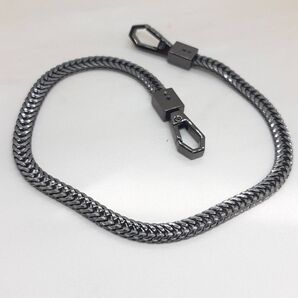 約40cm バッグチャーム ストラップ ブラックカラー 縄型 黒色