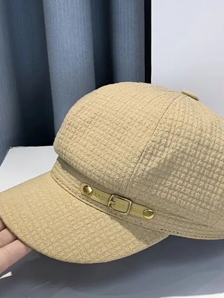 レディース ハット キャップ キャスケット 帽子 被り物 女性用 山吹色