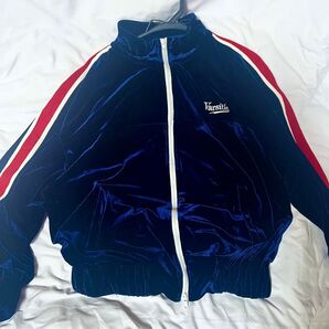 ベロア生地 トラックジャケット ネイビー SHEIN