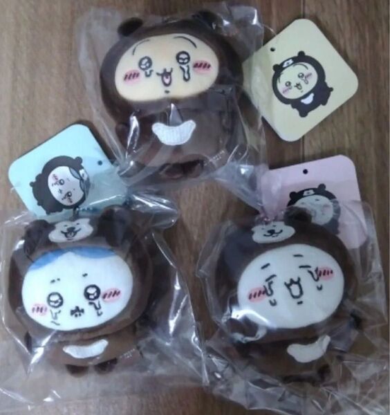 マレーグマを被ったちいかわマスコット ハチワレ うさぎ セット ナガノ ちいかわ マスコット ぬいぐるみ