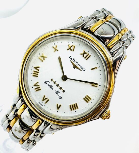 LONGINES ロンジン L3 605 5 ゴールデンウィング クォーツ アナログ ラウンド 2針 腕時計 メンズ