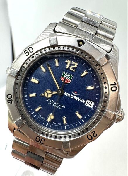 タグホイヤー WK1113 HEUERWK1113 SS ブルー文字盤 メンズ 腕時計 稼働 QZ マイルドセブン