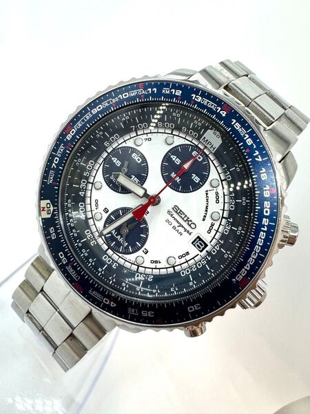 SEIKO セイコー インターナショナルコレクション 7T62-0EB0 腕時計 クロノグラフ パイロットウォッチ メンズ