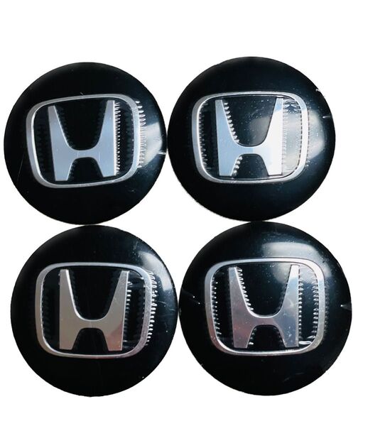 ホンダ センターホイールキャップステッカー56mm4枚セット ブラック