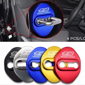 無限 MUGEN ドアストライカーカバー 銀色×4個