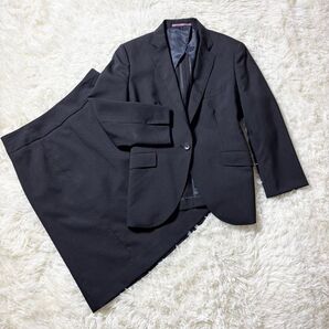 オリヒカ セットアップ スーツ 9-11 黒 シャドーストライプ 背抜 通年