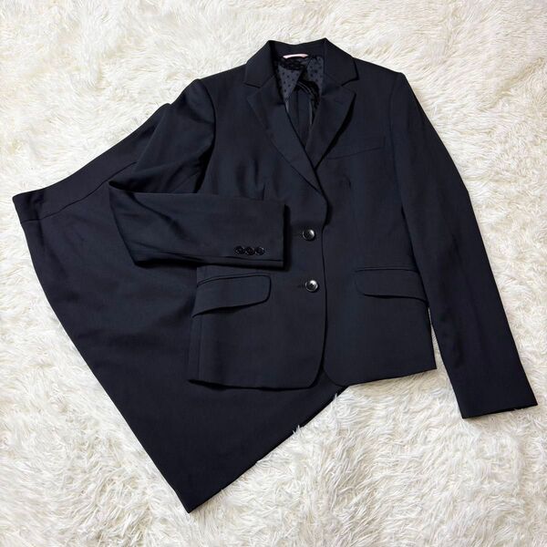 洋服の青山 nline Precious セットアップ 7号 黒 ストレッチ