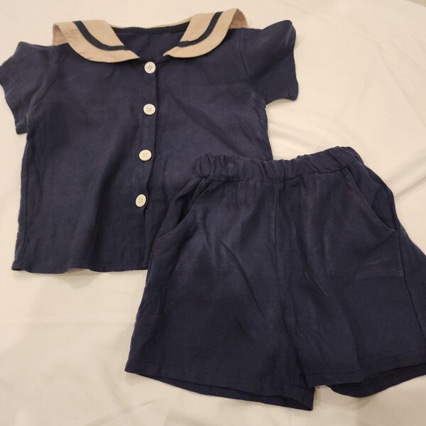 セーラー服 セットアップ 100センチ ハーフパンツ 短パン 男の子 キッズ