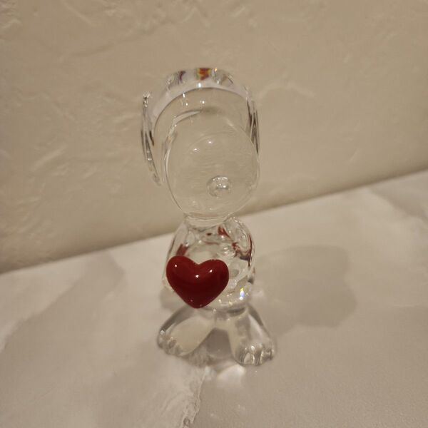 ☆バカラ☆スヌーピー☆クリスタル☆ハート☆美品☆ 置物 Baccarat