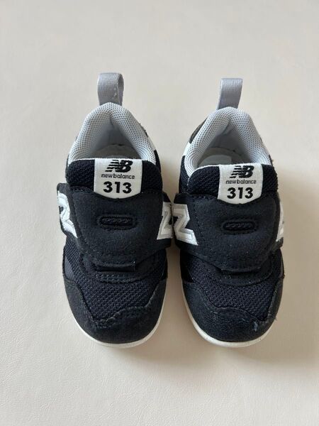 newbalance 313 スニーカー12.5cmベビーシューズ ブラック黒白