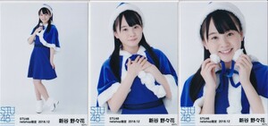 STU48 新谷野々花 月別 netshop 生写真 2018 12月 2018.12 3種コンプ