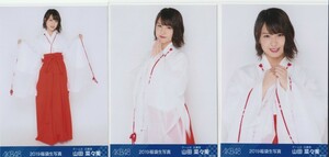 AKB48 チーム8 山田菜々美 2019 福袋 封入 生写真 3種コンプ