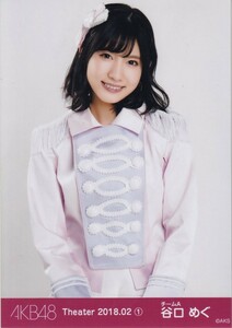 AKB48 谷口めぐ Theater 2018.02 (1) 月別 生写真 チュウ