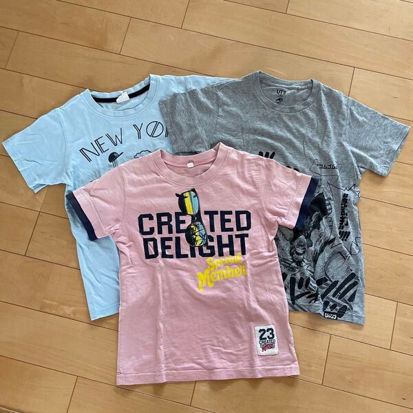 Tシャツ 半袖 プリント トップス コットン キッズ 半袖Tシャツ 130,140 セットまとめ売り
