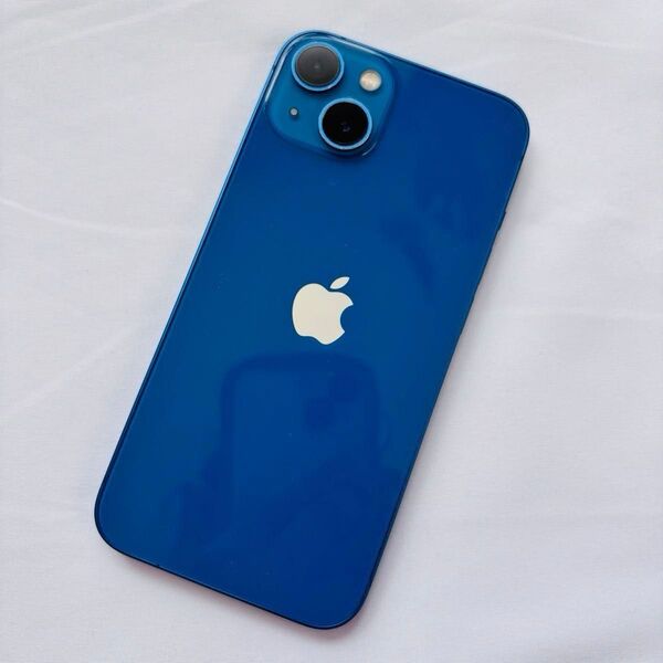 【ケーブル付き】iPhone 13 128 GB ブルーSIMフリー 中古 割れなし SIMフリー Apple