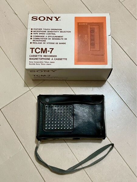 ジャンク SONY TCM-7 ポータブルカセットレコーダー ソニー 箱付き ヴィンテージ WALKMAN JAPAN