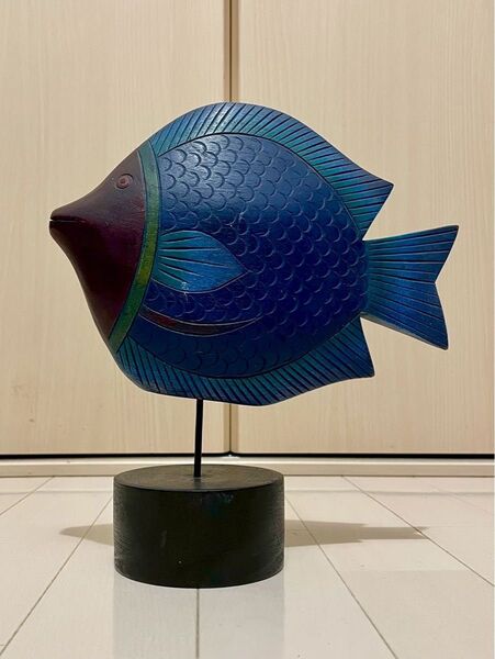 バリ島 ハワイ 熱帯魚 置物 木彫り ヴィンテージ インテリア オブジェ 木製