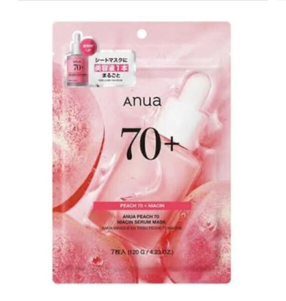 ★5枚★Anua アヌア 桃70 ナイアシンマスクパック パック 韓国パック 保湿 ホワイトニング ナイアシンアミド スキンケア