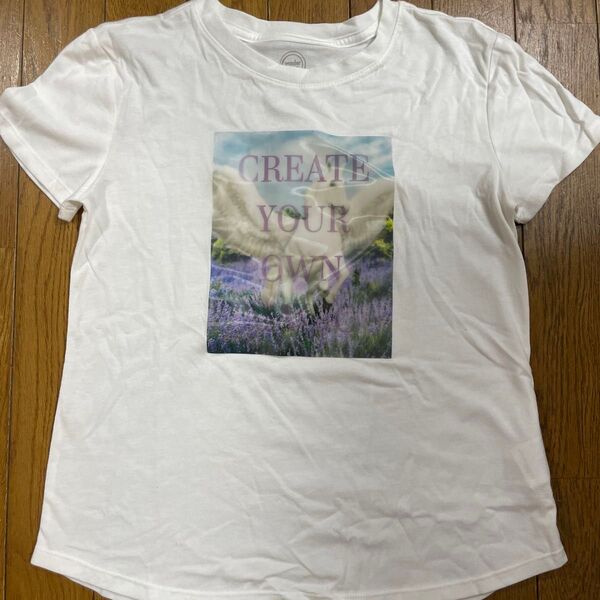 150サイズ 女の子 Tシャツ 白色 ホワイト