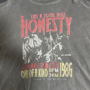 HONESTY Tシャツ 古着風 ヴィンテージ風