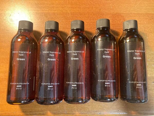 リニューアル 無印良品 インテリアフレグランスオイル グリーン 詰替用 詰め替え 200mL 5本 ルームフレグランス
