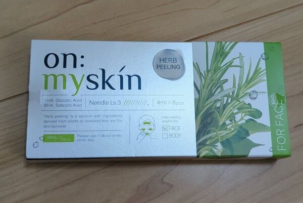 新品 未開封 オンマイスキン on:myskin 顔用 ハーブピーリング マイクロニードル フェイス パック 4ml 8包 ヨミテ