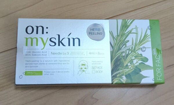 新品 未開封 オンマイスキン on:myskin 顔用 ハーブピーリング マイクロニードル フェイス パック 4ml 8包 ヨミテ