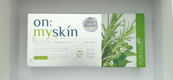 新品 未開封 オンマイスキン on:myskin 顔用 ハーブピーリング マイクロニードル フェイス パック 4ml 8包 ヨミテ