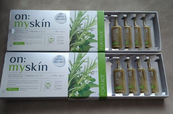 新品 オンマイスキン on:myskin 顔用 ハーブピーリング マイクロニードル フェイス パック 4ml 8包 ヨミテ