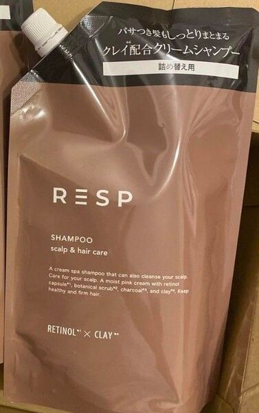 レチスパ resp クリームシャンプー 400g 1袋 スカルプ ヘアケア クレイ レチノール 美容保湿成分入り