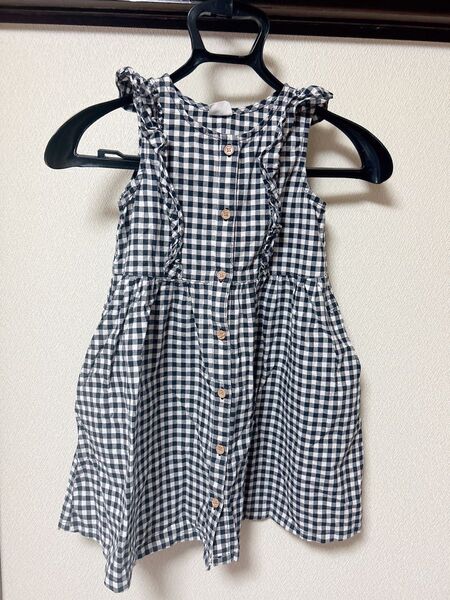 半袖 ノースリーブ ワンピース シャツ ギンガムチェック 春 夏 BREEZE 130cm