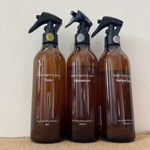 無印良品 ルームフレグランス フレグランススプレー クロモジ ゆず さくら さくらブレンド 3本セット ネット完売品 レア