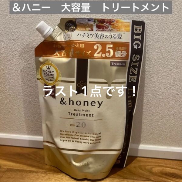 新品 &honey アンドハニー ディープモイスト トリートメント 詰め替え 大容量サイズ 875