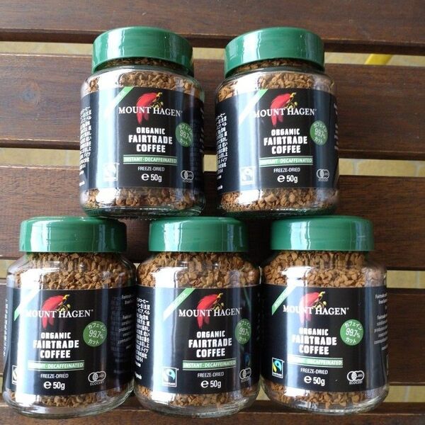 MOUNT HAGEN オーガニックフェアトレードインスタントコーヒー 50g 5個