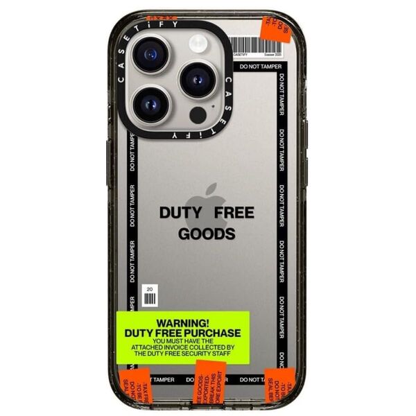CASETiFY インパクト iPhone 15 Pro ケース - Duty Free - クリア ブラック