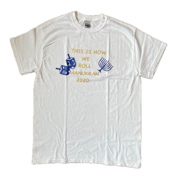 GILDAN ギルダン プリント Tシャツ ホワイト Mサイズ ハヌカー 2020 コットン100% クルーネック US古着