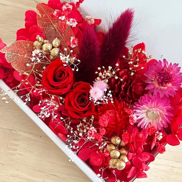 花材セット レッドゴールド プリザーブドフラワー 花材詰め合わせ 花材セット