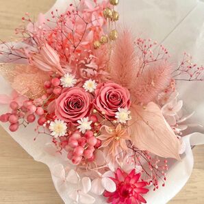花材セット ナチュラルピンク プリザーブドフラワー 花材セット かすみ草