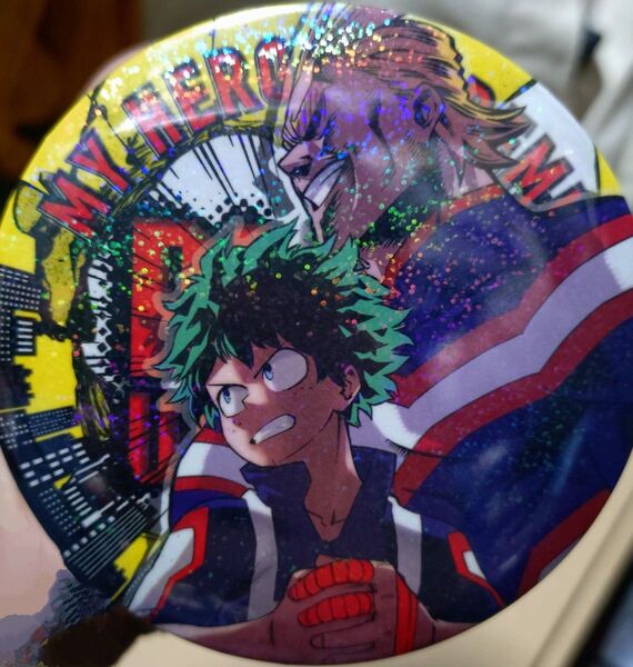 ■僕のヒーローアカデミア■コレクション缶バッジ 緑谷出久 オールマイト キラキラ レア