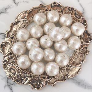 ☆コットンパール アイボリー 12mm 20個 セット ハンドメイド☆