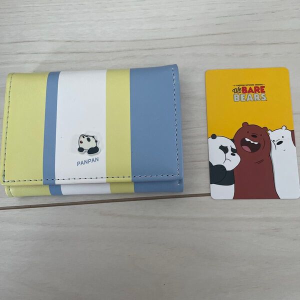 200円オフクーポン対象 パンダ ミニ財布 三つ折り財布