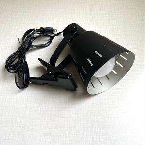 クリップライト E26 ブラック オーム電機 LED電球付き