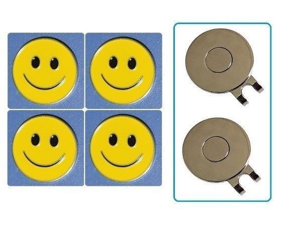ニコちゃんゴルフマーカー4個 マグネット ハットクリップ2個のセット