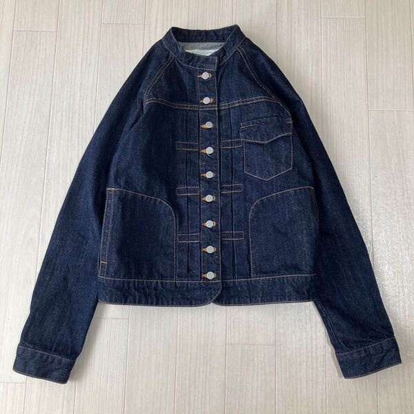 美品 sisisi comfort デニムジャケット スタンドカラー 36 Sサイズ Gジャン レディース