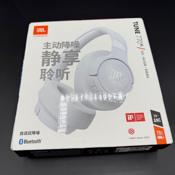 新品未使用 JBL ワイヤレスヘッドホン ヘッドホン TUNE 770NC ホワイト ノイズキャンセリング Bluetooth