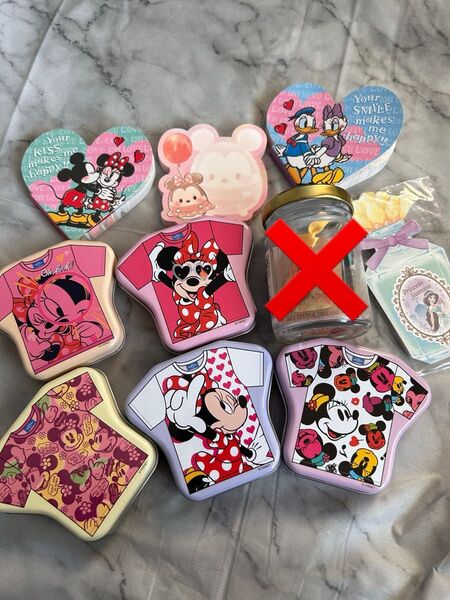 Disney ディズニー グッズ 缶ケース ミニメモ帳 9点セット