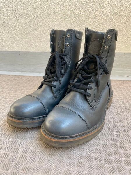 DIESEL メンズブーツ 黒 レザー 42